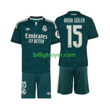Billige Fotballdrakter Real Madrid Arda Guler 15 Barn Bortedraktsett 2026/27 Kortermet